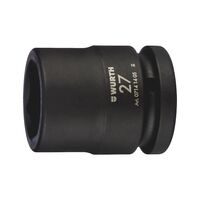 3/4-inch impact socket wrench insert hexagon, metric, short