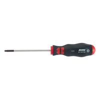 TX Screwdriver with Borehole | TX25 Tip Size | 100mm Blade Length | Ergonomic Handle | @Each of 1 | by Wurth