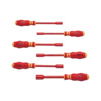 VDE Screwdriver Set for Hexagon Drive | 6 Pieces | Insulated Black Oxide Blades | DIN Compliant | by Wurth