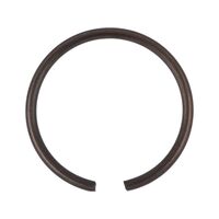 Round wire snap ring and snap ring groove for shafts DIN 9925, steel plain