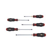 3 Component Screwdriver Set | 5 Pieces | Ergonomic Handle | Enhanced Power Transmission | by Wurth