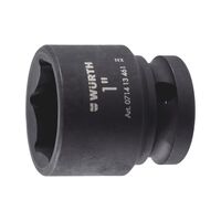 1/2 inch impact socket wrench, inch, hex., short