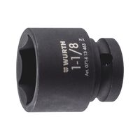1/2 inch impact socket wrench, inch, hex., short