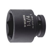 1/2 inch impact socket wrench, inch, hex., short