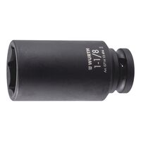 1/2 inch impact socket wrench, inch, hex., long