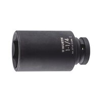 1/2 inch impact socket wrench, inch, hex., long