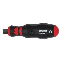 Screwdriver Handle with Hex Bolster | Ergonomic Design | 6mm Tip Size | Brushed Chrome-Plated | @Each of 1 | by Wurth