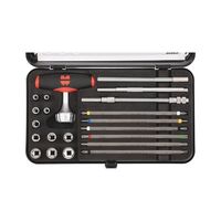 T-Handle Screwdriver Assortment | 21 PCS | Reversible Blades & High-Performance Ratchet | by Wurth