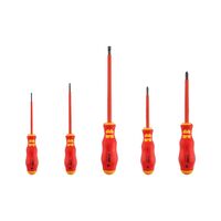 VDE Insulated Screwdriver Set | 5 Pieces | Bronzed Blades | Up to 1,500V | by Wurth