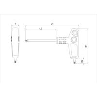 T-handle 2-component TX27 with Side Drive | Asymmetric Grip | Chrome Plated | @Each by Wurth