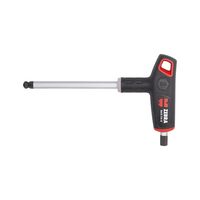 T-handle 2C Hex Key with Ball Head | Chrome Plated | Ergonomic Design | 8mm Tip Size | by Wurth