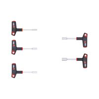 T-Handle Hexagon Drive Set | 5 Pieces | Asymmetric Grip & Fast-Turning Zone | by Wurth