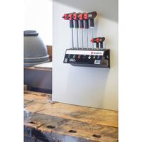 2C T Handle TX Set 7 pcs | Asymmetric Ergonomic Design | Matt Chrome-Plated Blades | Metal Rack Included | by Wurth