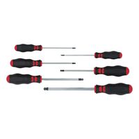 Hexagon Ball Head Screwdriver Set | Brushed Chromium-Plated | Black Point | 6 Pieces | by Wurth