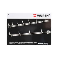 Hose Clamp Rack Empty | Aluminium Construction | Two Rows of Hooks | Tool Holder | @Each of 1 | by Wurth