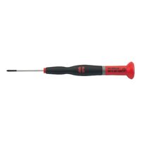 Precision Screwdriver Philips PH1 | Rotatable Head & Soft-Grip Handle | Chrome-Plated Blade | by Wurth