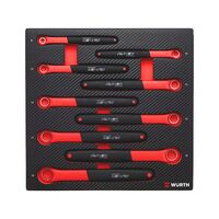 VDE Box-End Wrench Set | 9 Pieces | Carbon Finish | Compatible with ORSY System | by Wurth