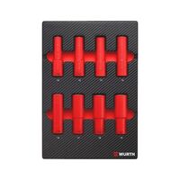Socket Wrench Set 1/2 Inch VDE | 8 Pieces | Carbon Finish | by Wurth