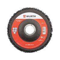 Nylon Abrasive Fleece Disc with Fabric Plate | 125mm Diameter | 10000 RPM Max Speed | Flexible & Coarse Structure | by Wurth