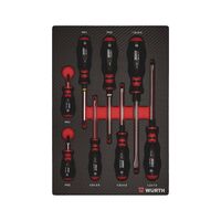Screwdriver Set 8 Pieces | ORSY Compatible | Carbon Finish | by Wurth