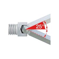 Extra-Long Hexagon Socket Allen Key | 6mm Tip Size | Ball Head Design | Matt Chrome Plated | by Wurth