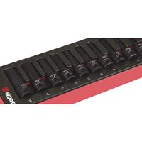 Power Socket Wrench Set 1/2 Inch | 11 Pieces | Carbon Finish | by Wurth