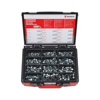 Clamping Jaw Hose Clamp Assortment | 243 Pieces | Durable System Case | Ideal for Automotive & Industrial Use | @1 of 1 | by Wurth
