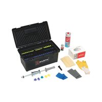 Dent Lifter Set | Adhesive-Based System | 5 Pulling Adapters | Paintless Repair | by Wurth