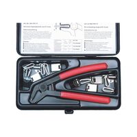 Fixing Clamp Set 17PCS | Rapid Attachment & Release | Angled Pliers | by Wurth