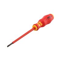 VDE Flat Slotted Screwdriver | Insulated for Live Parts | 100mm Blade Length | by Wurth