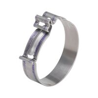 Screwless Hose Clamp Low Overall Height | Stainless Steel | 7mm Band Width | Green Color | @Pack of 5 | by Wurth