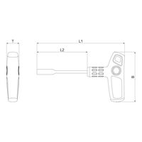 T Handle 2 Component Hexagon Drive | Chrome Plated | Asymmetric Grip | @Each by Wurth