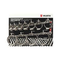 Hose Clamp Set | 111 Pieces | 12mm Strap Width | Includes Zebra Screwdriver | by Wurth