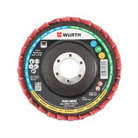 RED PERFECT® 3D Non-Woven Lamella Flap Disc | 115mm Diameter | Rugged Fiberglass Backing | Cooler Grinding | by Wurth