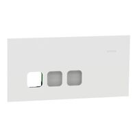 Clipsal Solis T Series 3 Gang Grid Plate | Polished White Ceramic | Screw Fixed | by Clipsal
