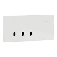 Clipsal Solis T Series 3 Gang Horizontal Grid Plate | Polished Ceramic Finish | Durable Design | @Each of 1 | by Clipsal