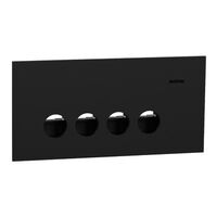 Clipsal Solis 4 Gang Horizontal Grid Plate | Zen Black Matt Finish | Durable Plastic | @Each of 1 | by Clipsal