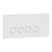 Clipsal Solis Flush Switch | 4 Gang | 10AX 1-Way/2-Way | Zen White | @Each of 5 | by Clipsal