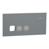 Clipsal Solis T Series 3 Gang Grid Plate & Cover | Polished White Ceramic | Screw Fixing | @Each of 1 | by Clipsal