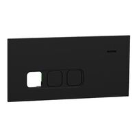Clipsal Solis 3 Gang Grid Plate and Cover | Zen Black Ceramic Finish | Compatible with T Series | @Each of 1 | by Clipsal