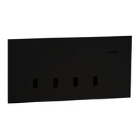 Clipsal Solis T Series 4 Gang Horizontal Grid Plate | Polished Ceramic | Ebony Aluminium Finish | @Each of 1 | by Clipsal