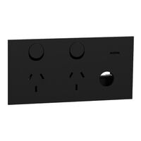 Clipsal Solis Double Switch Power Point | 230V-240V | 10A Rated | Removable Extra Switch | @Each of 1 | by Clipsal