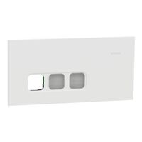 Clipsal Solis 3 Gang Grid Plate & Cover | Polished White Ceramic | Secure Screw Fixing | by Clipsal