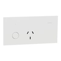 Double Switch Power Point | Wiser Connected | ZigBee Integration | Polished White Finish | @Each of 2 | by Clipsal