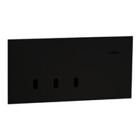 Clipsal Solis T Series 3 Gang Horizontal Grid Plate | Polished Ceramic | Ebony Aluminium Finish | @Each of 1 | by Clipsal
