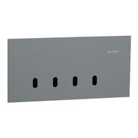 Clipsal Solis T Series 4 Gang Horizontal Grid Plate | Polished White Ceramic | Durable & Aesthetic | @Each of 1 | by Clipsal
