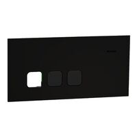 Clipsal Solis T Series 3 Gang Grid Plate | Polished Ceramic | Ebony Aluminium Finish | @Each of 1 | by Clipsal