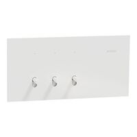 Clipsal Solis T Series Flush Switch | 3 Gang Toggle | 230V-240V | Polished White Ceramic | @Each of 1 | by Clipsal