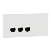Clipsal Solis 3 Gang Grid Plate & Cover | Horizontal Design | Matt White Finish | @Each of 1 | by Clipsal