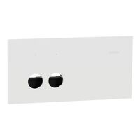 Clipsal Solis Grid Plate and Cover | 2 Gang Horizontal | Matt White Finish | Easy Screw Installation | @Each of 1 | by Clipsal